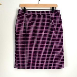 HALOGEN Black & Purple Pencil Skirt | Size 6